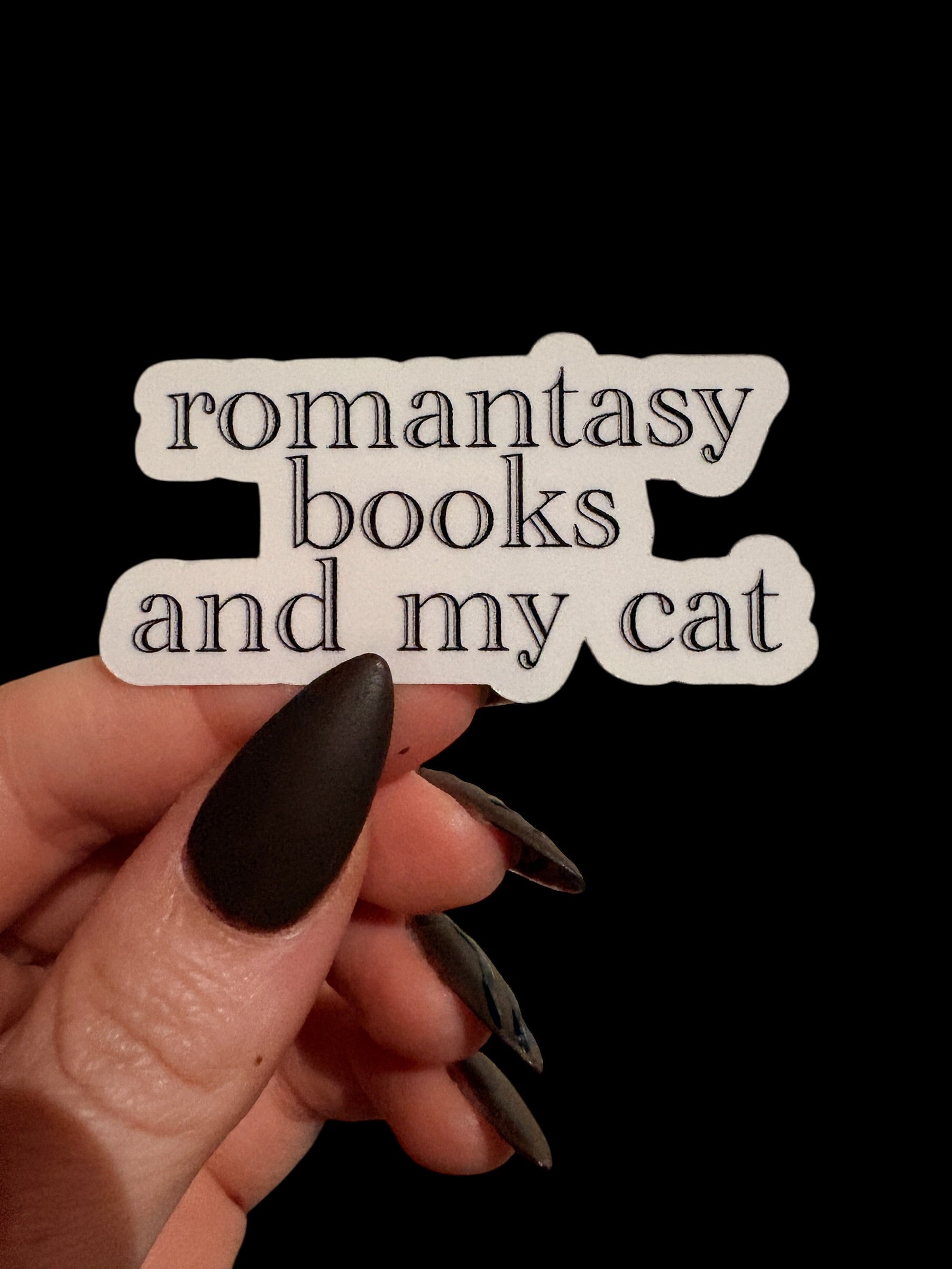 romantasy books and my cat