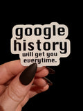 google history true crime sticker