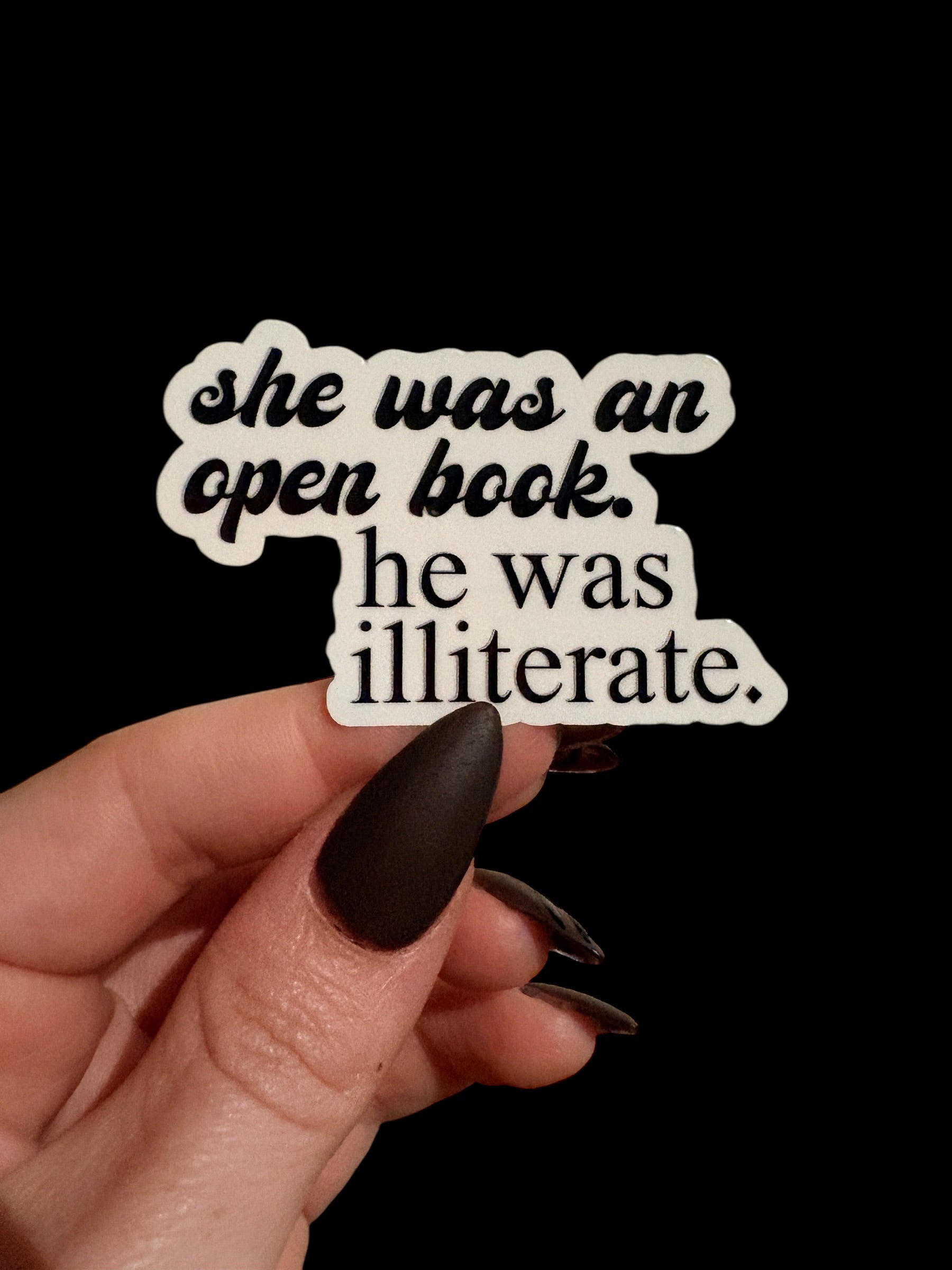 illiterate sticker