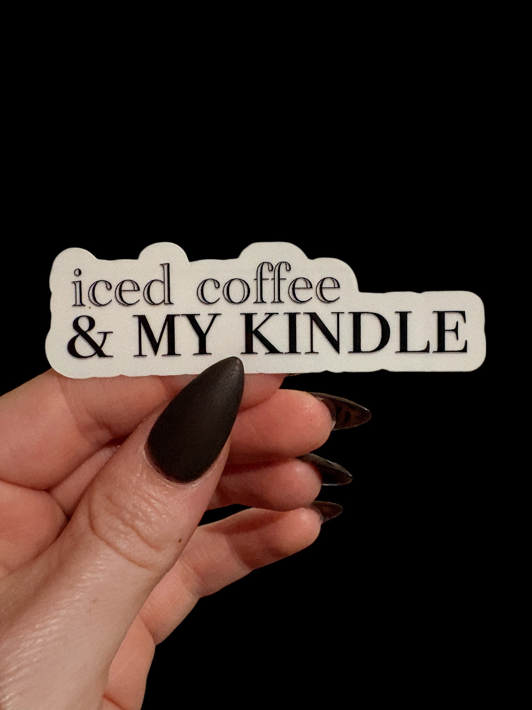 iced coffee and my kindle