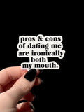 pros and cons sticker