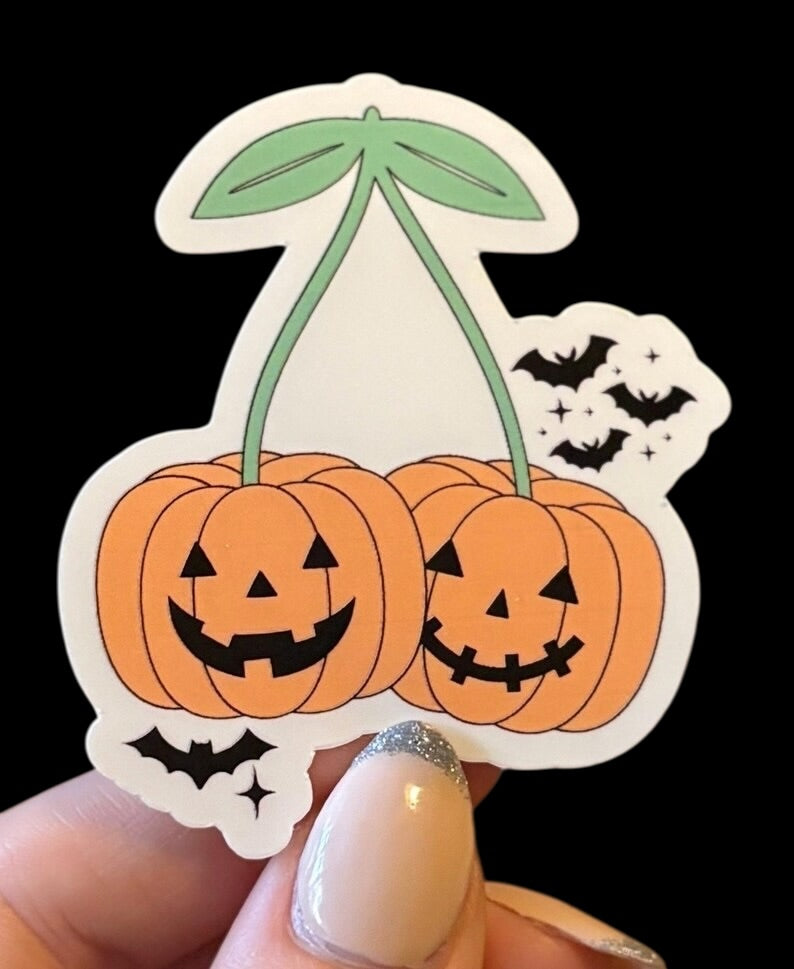 jackolantern cherries sticker