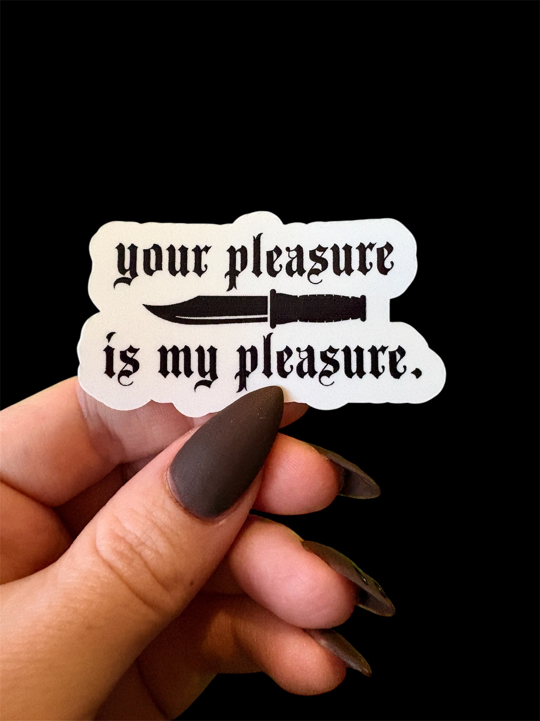 your pleasure is my pleasure sticker