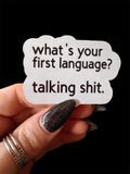 talking shit sticker
