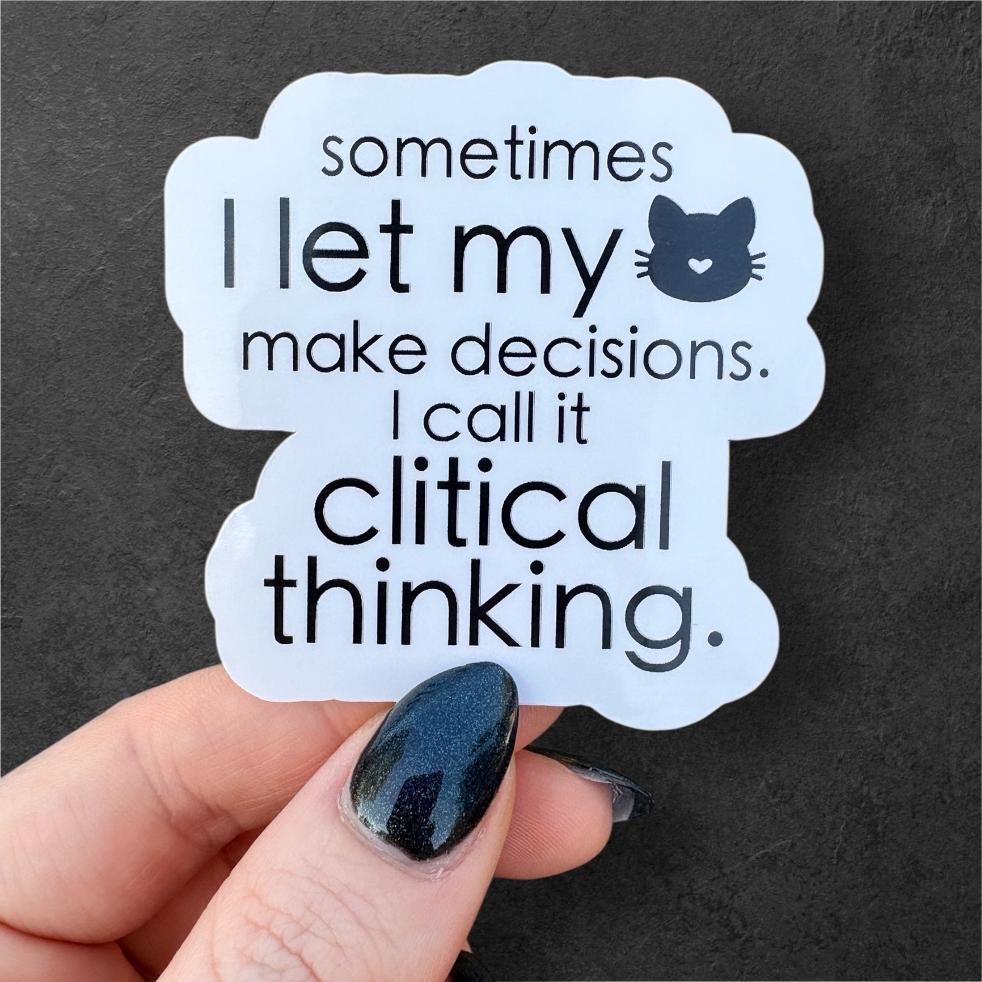 critical thinking funny sticker