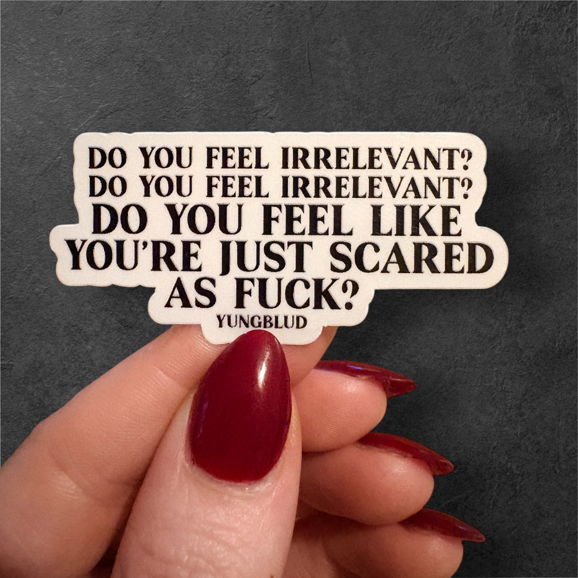 yungblud irrelevent sticker