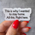 stay home sticker