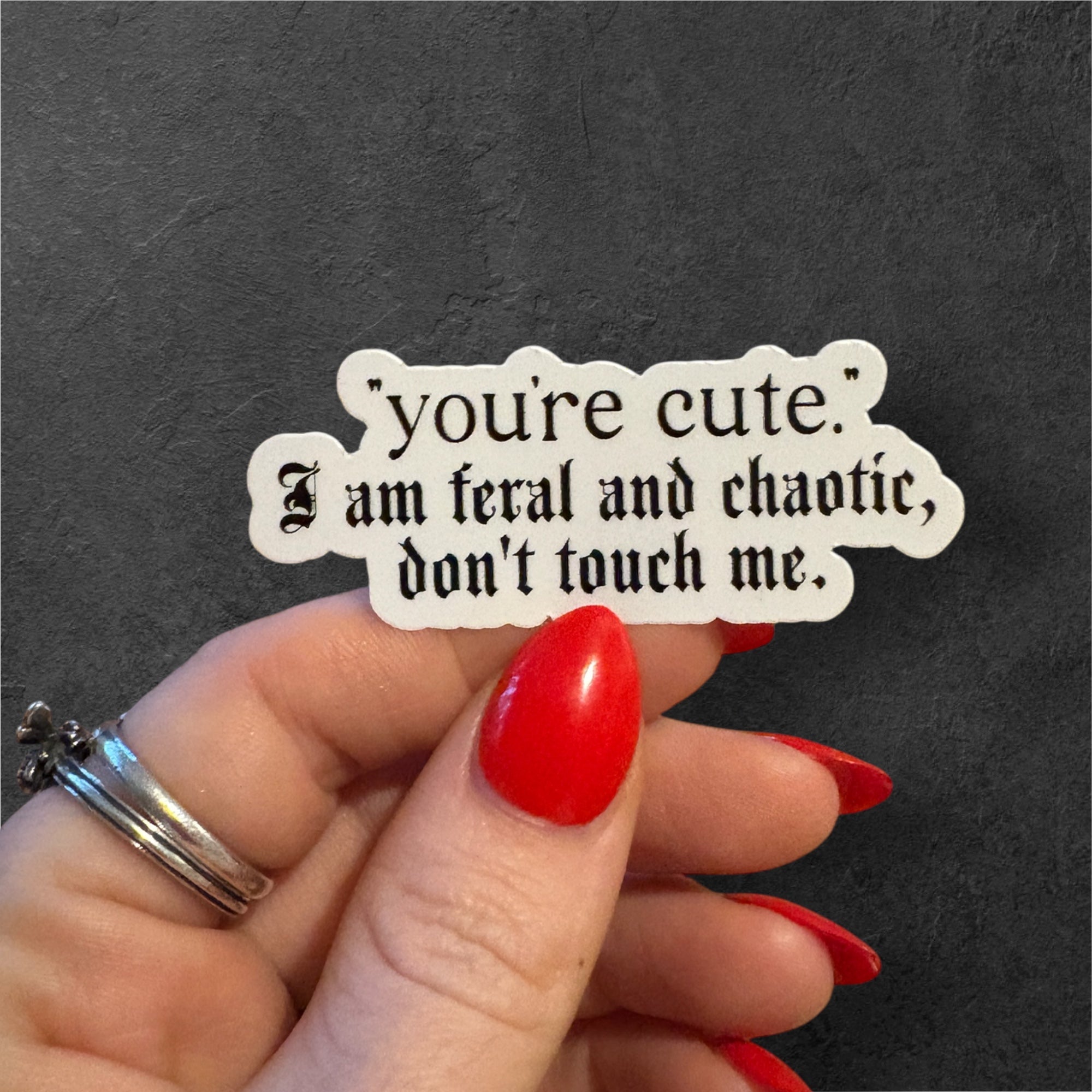 feral and chaotic sticker