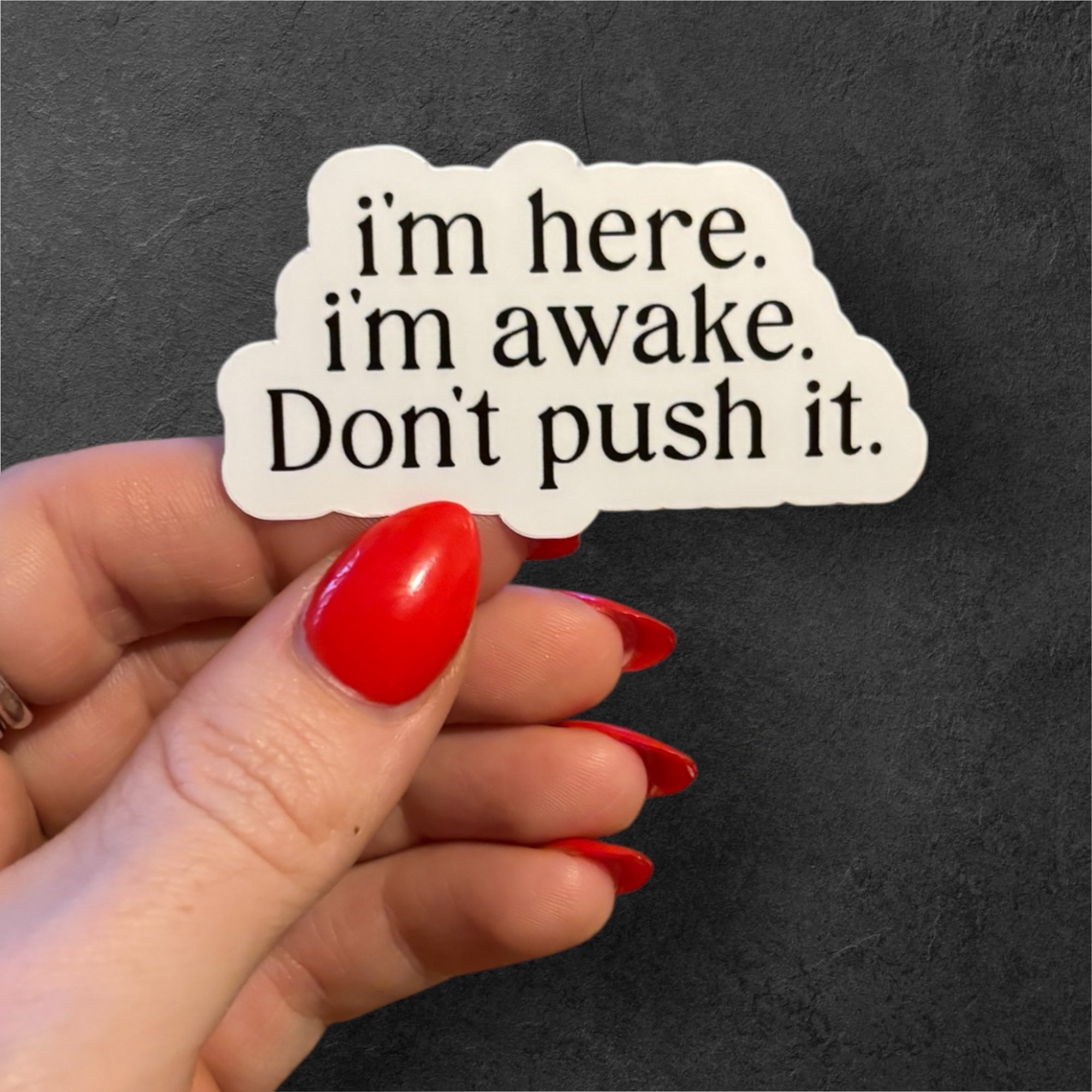 don't push it sticker