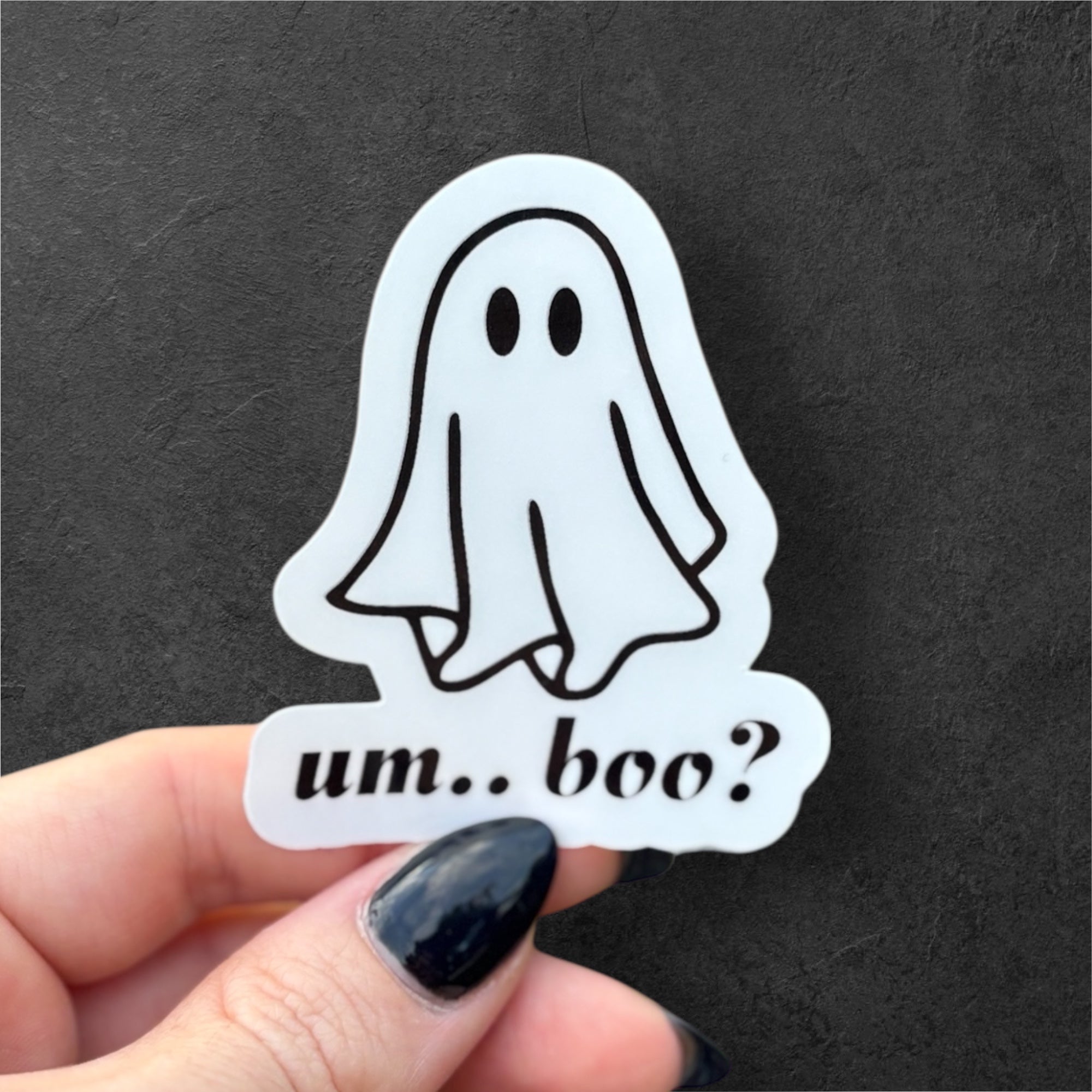 um, boo ghost sticker