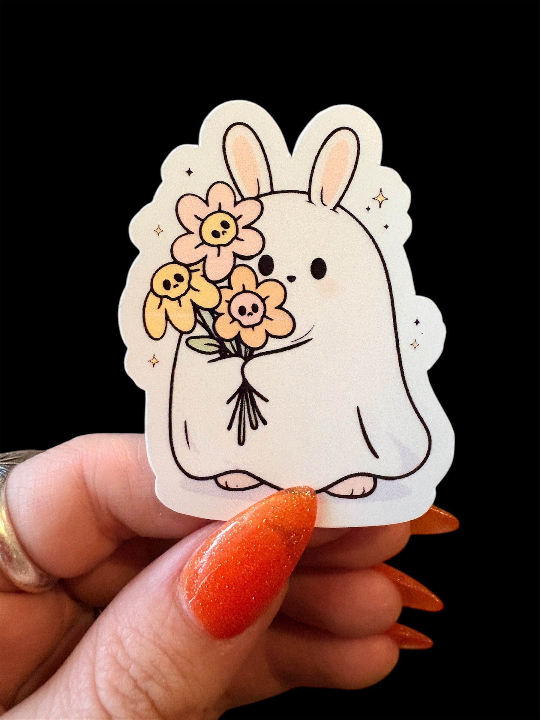 bunny springoween/summerween sticker